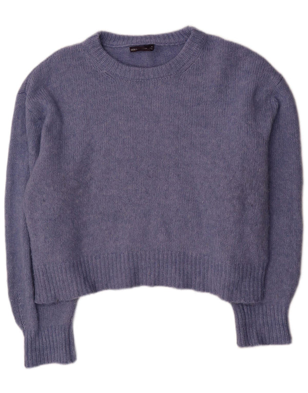 Marks & Spencer Suéter Corto con Cuello Barco para Mujer UK 40 XL Azul