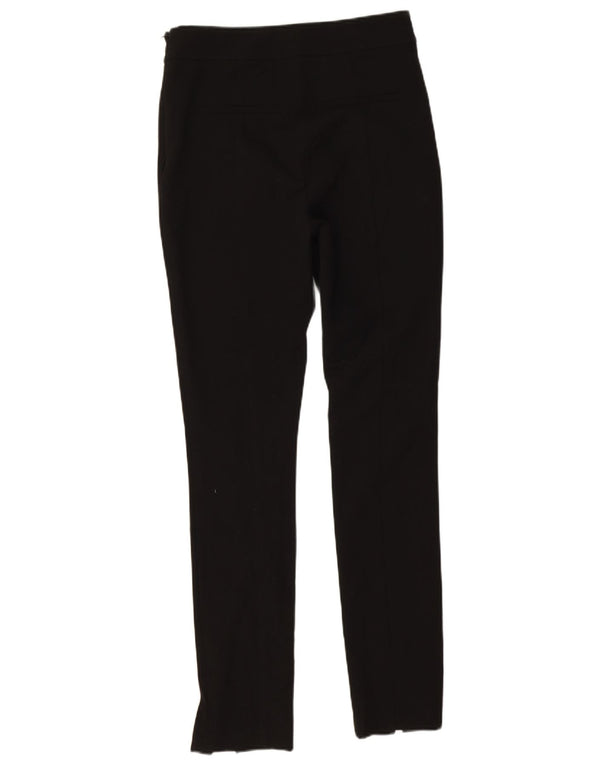 Reiss Pantalones informales ajustados para mujer UK 10 Small W28 L30 Poliéster negro