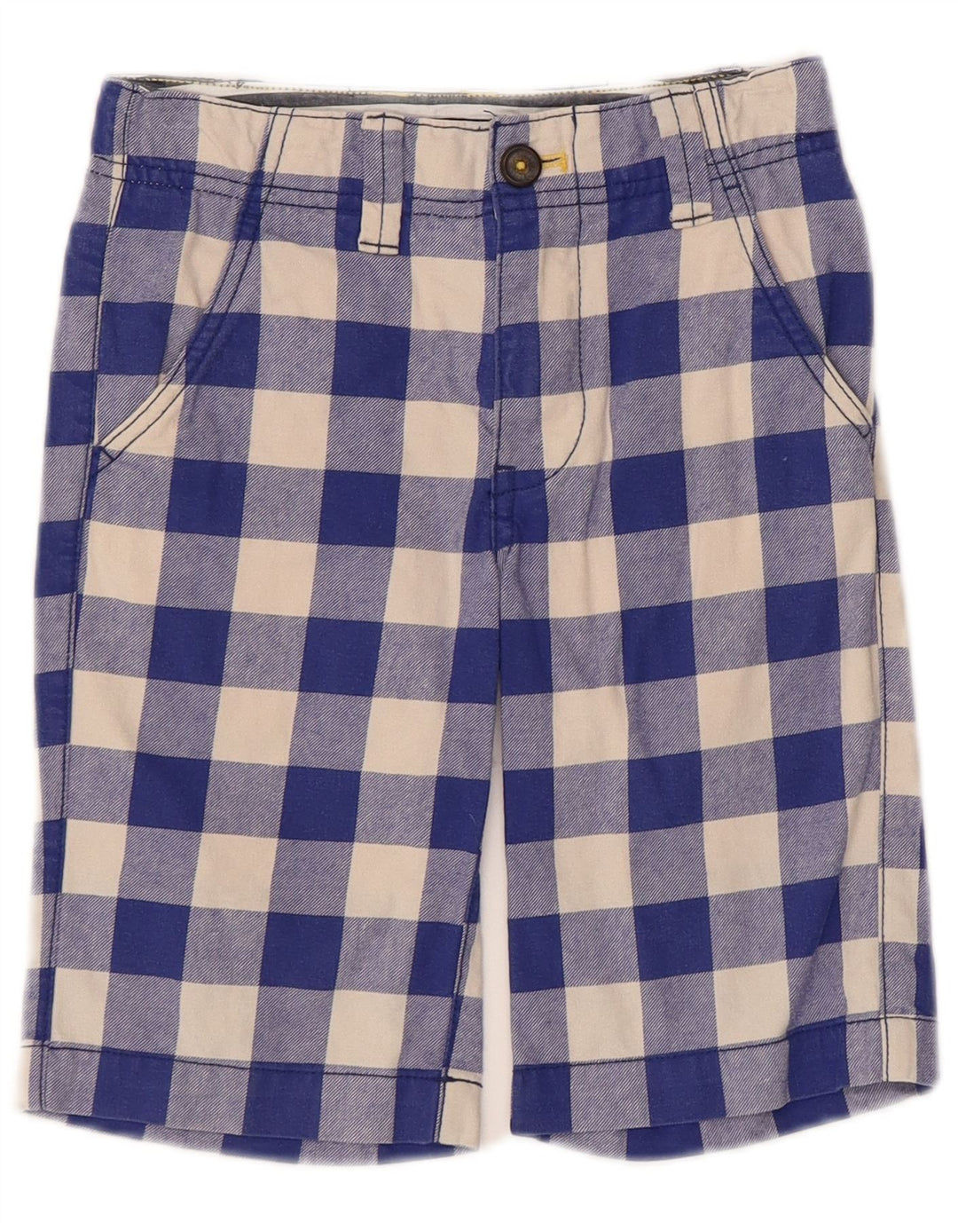 Boden Pantalones cortos chinos para niños 6-7 años W22 Blue Gingham