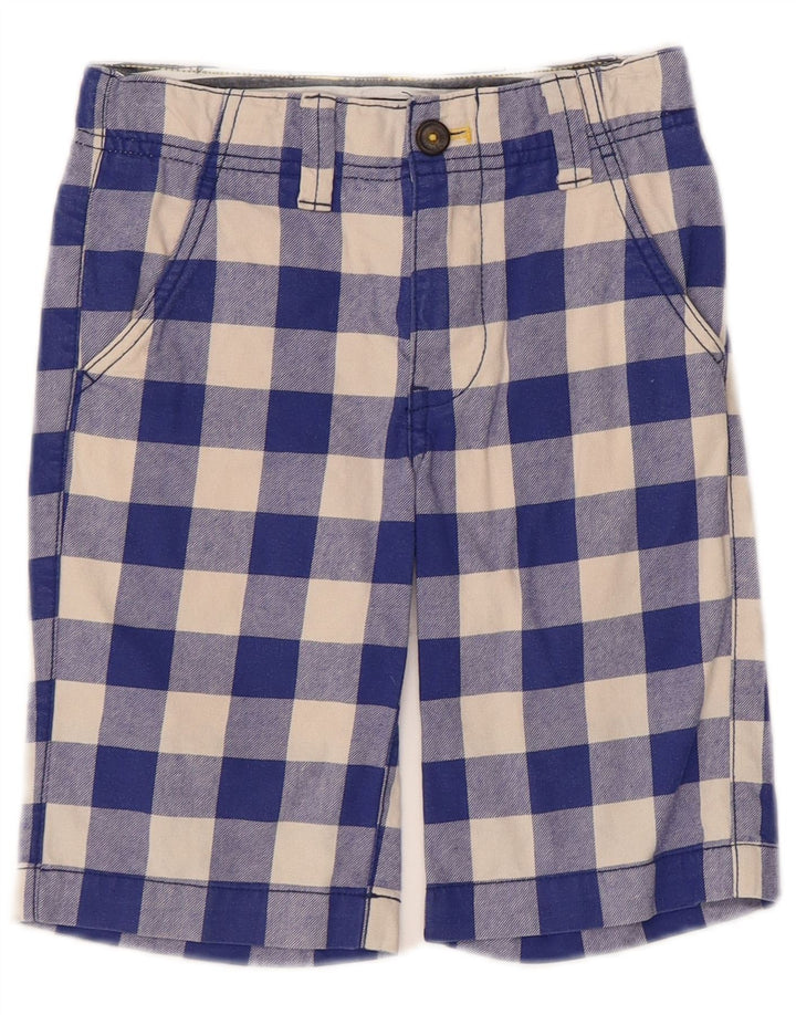 Boden Pantalones cortos chinos para niños 6-7 años W22 Blue Gingham