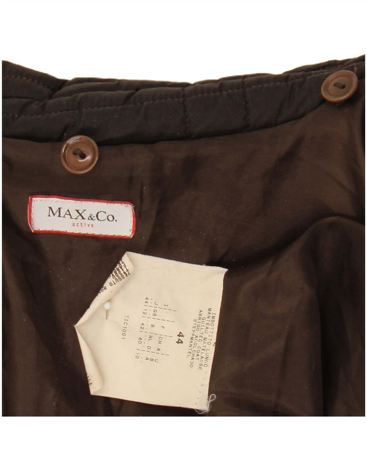 Max & Co. Abrigo acolchado para mujer UK 42 Poliéster marrón medio