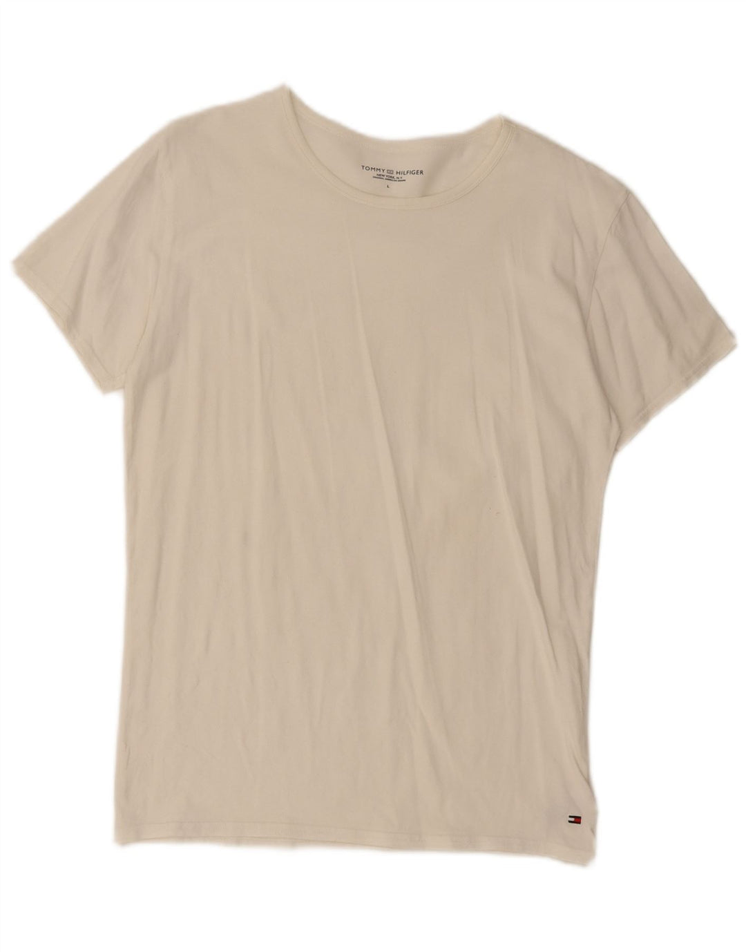 Tommy Hilfiger - Camiseta para hombre, talla grande, algodón blanco