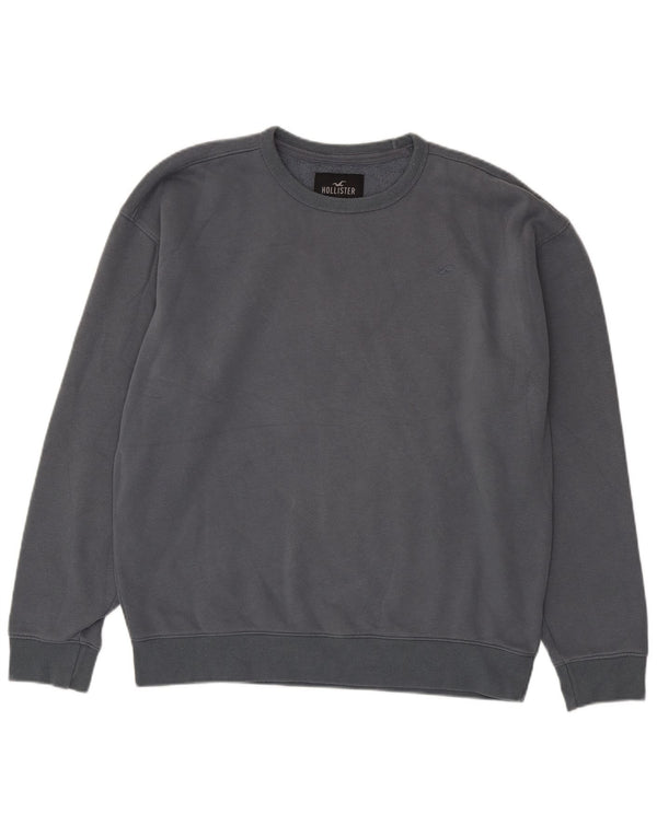 Hollister Hombre Sudadera Jumper XL Gris