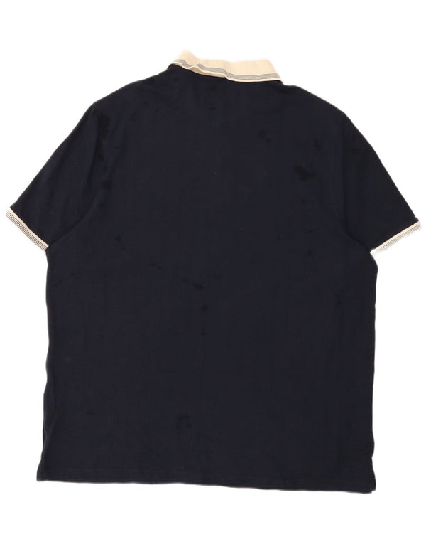 Marks & Spencer Polo para hombre 3XL Azul marino Colorblock Algodón