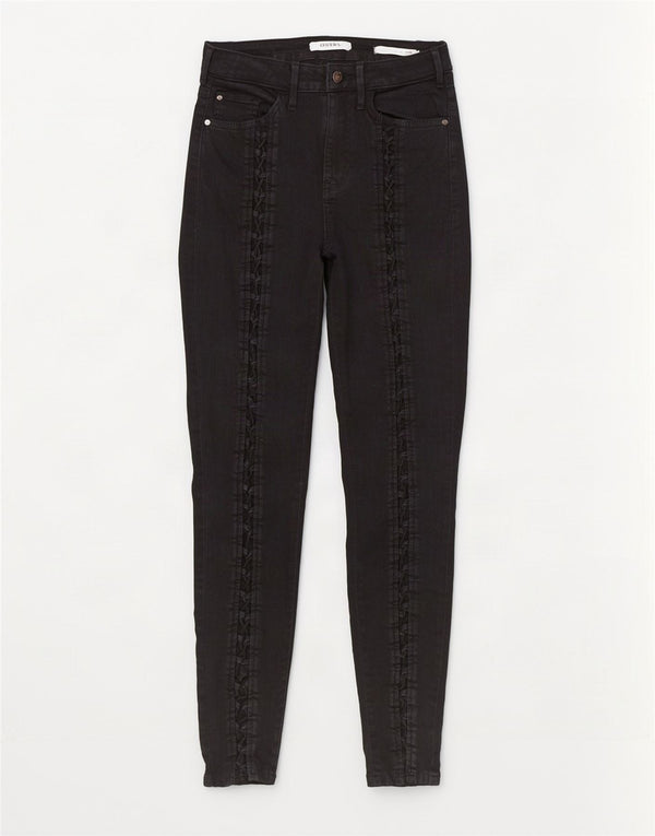 Guess Jeans Ajustados De Tiro Alto Para Mujer W29 L28 Algodón Negro