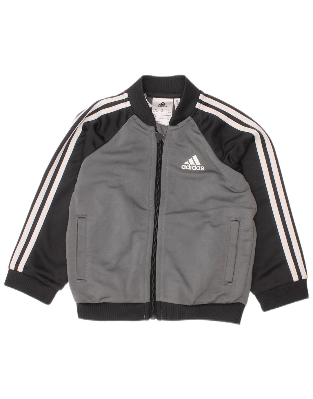 ADIDAS Chaqueta de chándal para bebé niño 12-18 meses Gris Colorblock