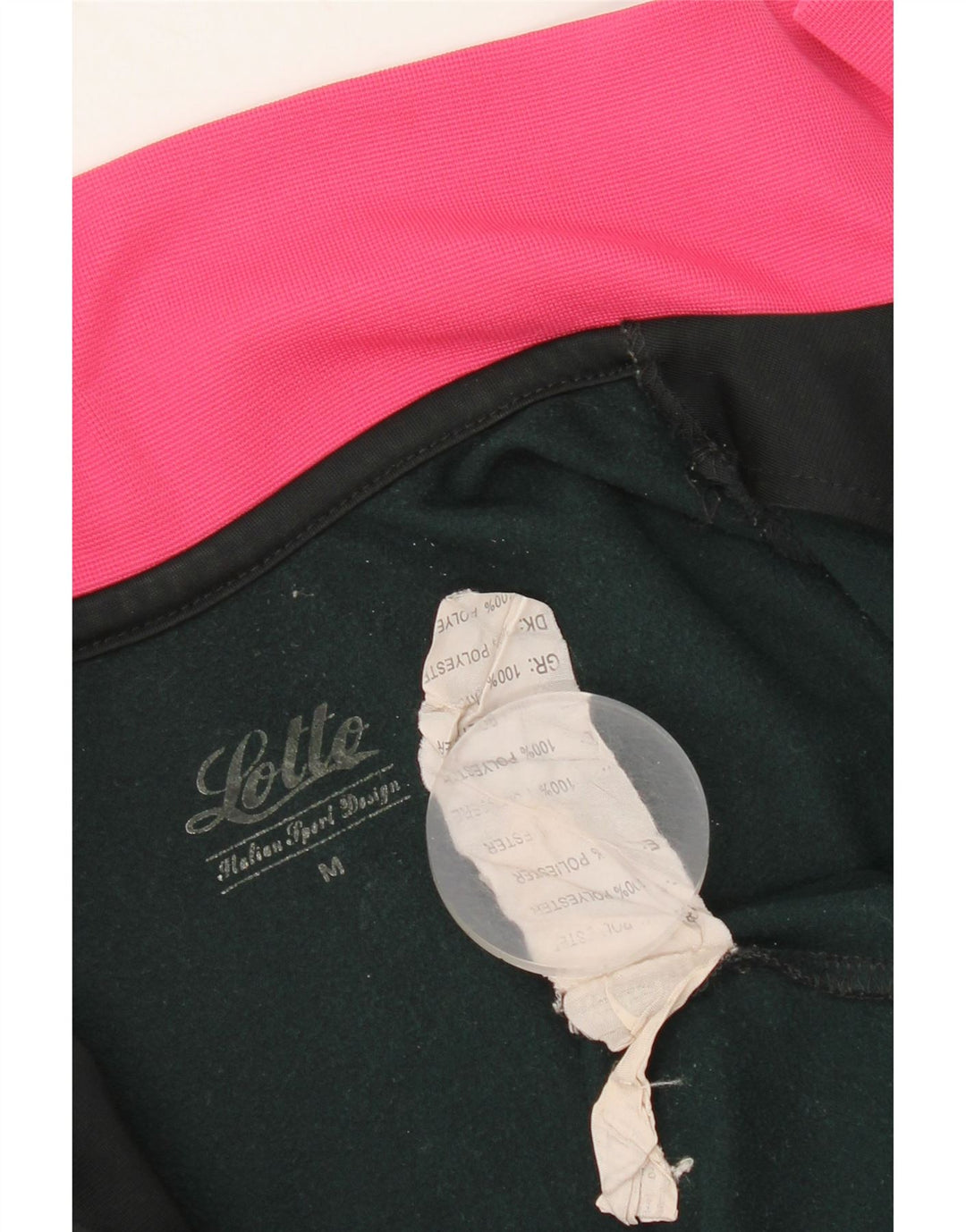 Lotto Chaqueta de chándal para mujer UK 40 Mediana Negro Colorblock Poliéster