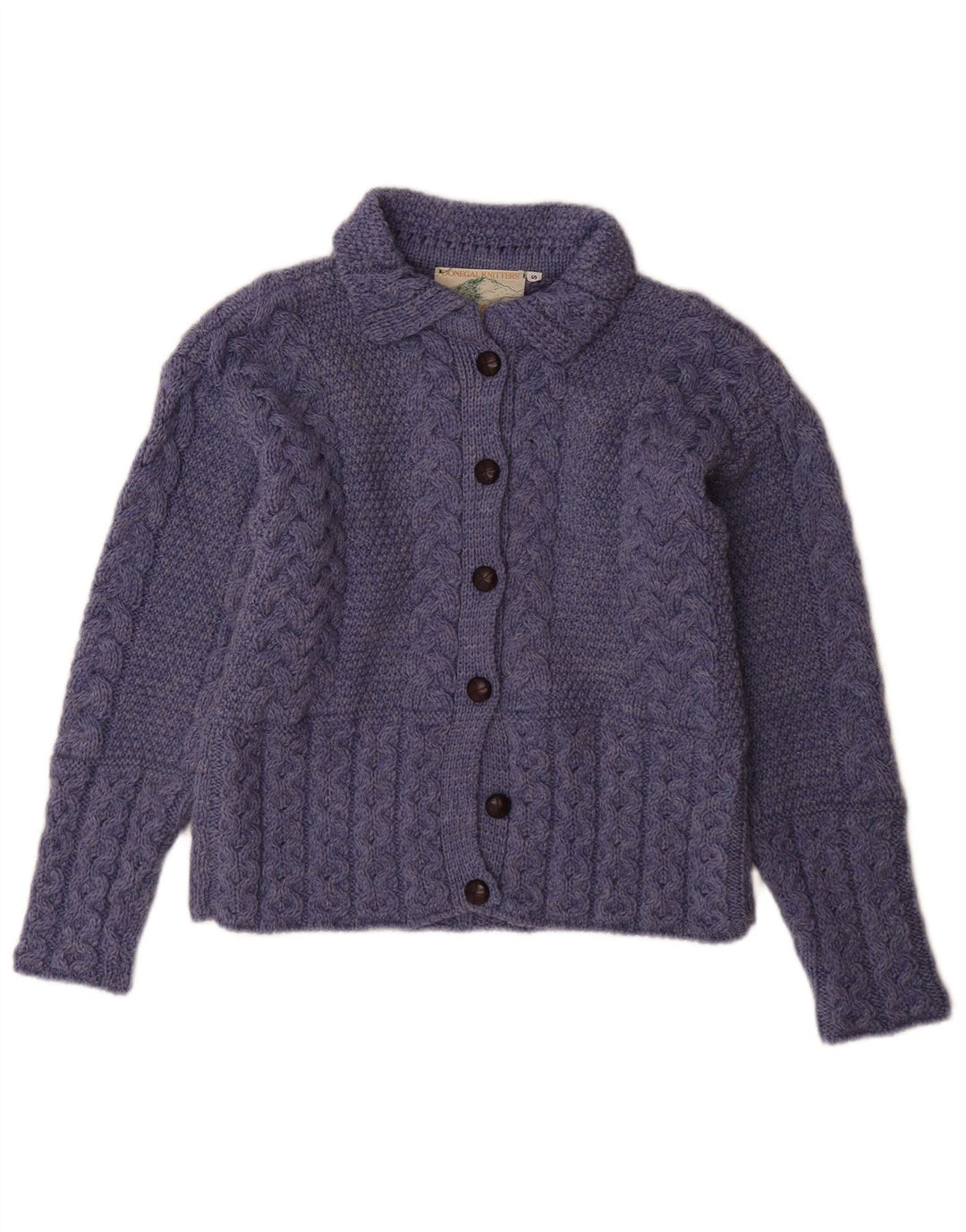 DONEGAL Suéter Cárdigan para Mujer Reino Unido 10 Pequeño Azul Lana Nueva