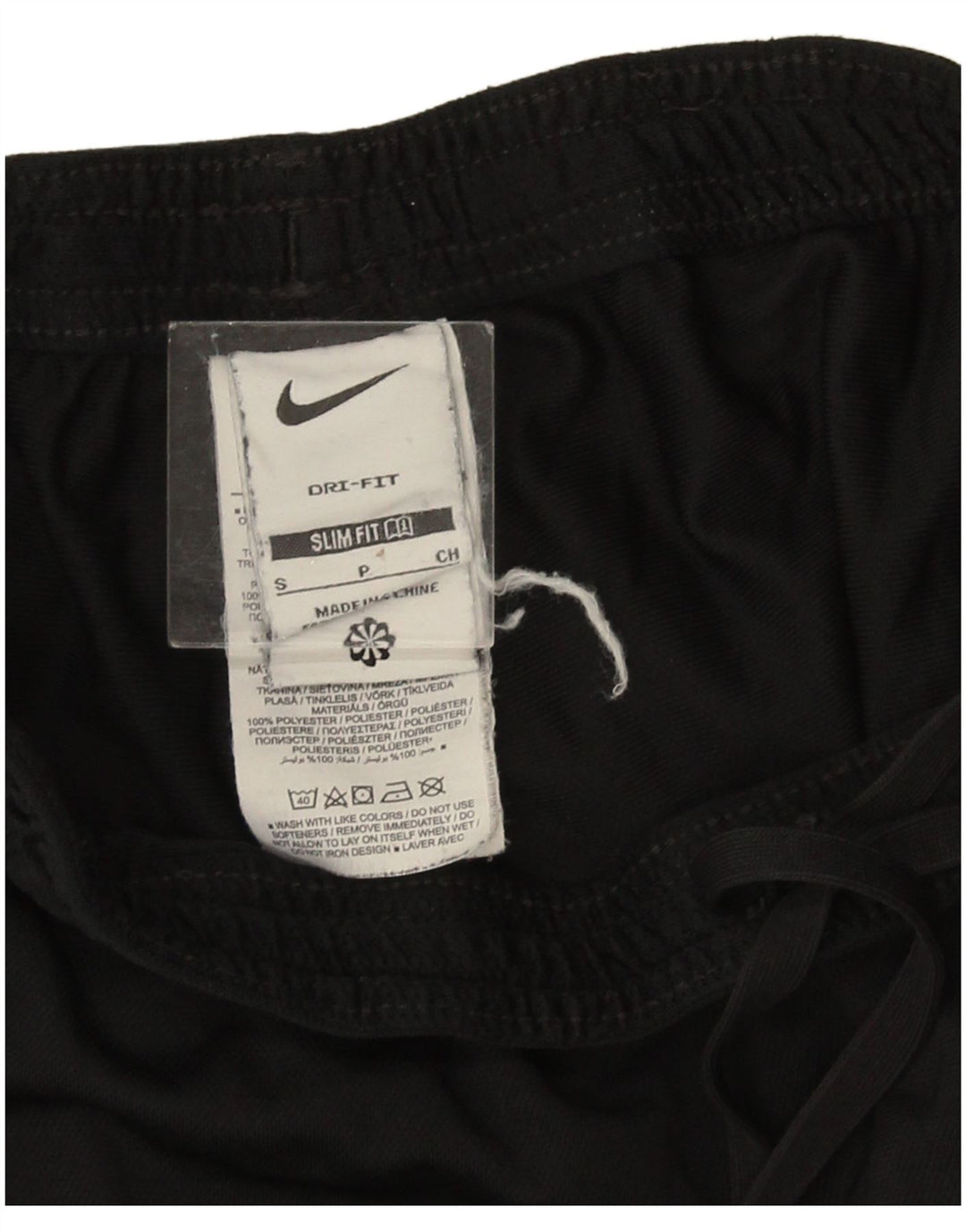 Nike - Pantalones de chándal ajustados Dri Fit para hombre, poliéster color block, color negro, pequeño