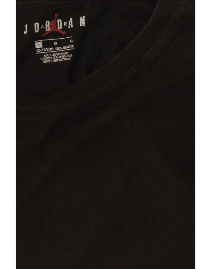 Jordan Boys Regular Graphic Camiseta Top 12-13 años Grande Negro