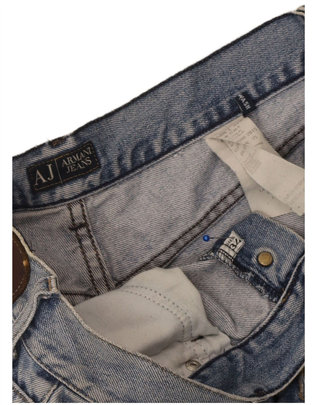 Vaqueros Armani Mujer Rectos W34 L33 Algodón Azul