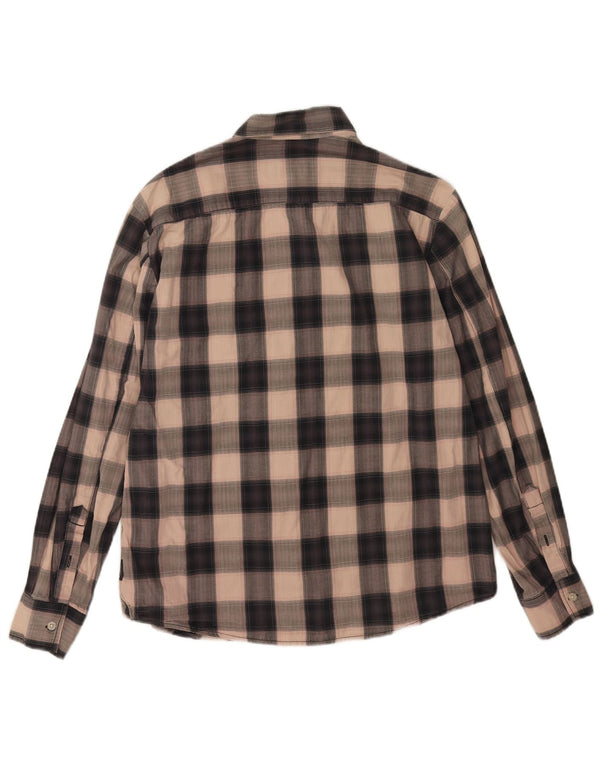 Armani Jeans Camisa De Franela Regular Fit Hombre XL Algodón A Cuadros Beige