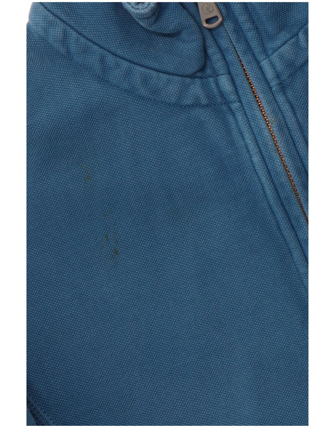 FAT FACE Sudadera con cuello y cremallera para hombre Jersey de algodón azul medio