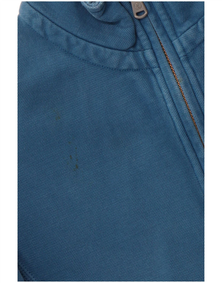 FAT FACE Sudadera con cuello y cremallera para hombre Jersey de algodón azul medio