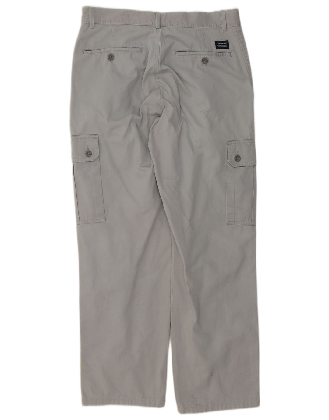 KEEGAN Pantalones cargo rectos para hombre IT 48 Medium W32 L30 Algodón gris