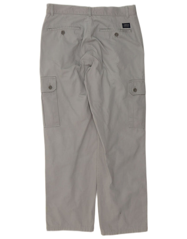KEEGAN Pantalones cargo rectos para hombre IT 48 Medium W32 L30 Algodón gris