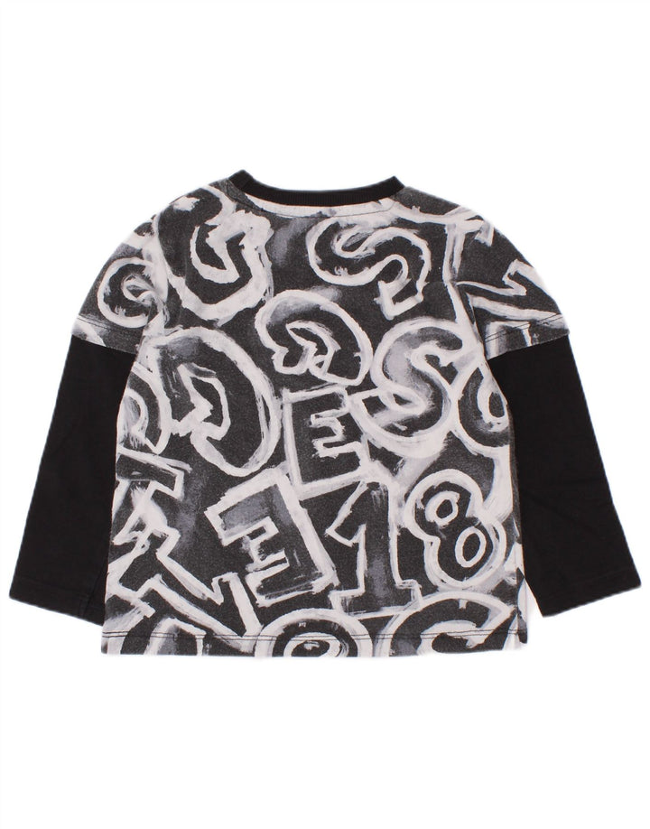 Guess Baby Boys Graphic Top Manga Larga 18-24 Meses Negro