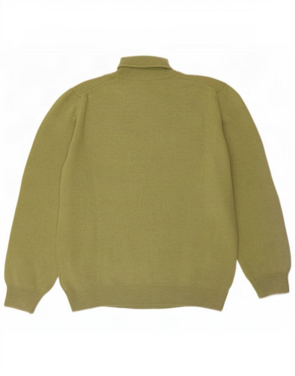 Henry Cottons Jersey con Cuello Redondo para Hombre XL Lana Virgen Verde
