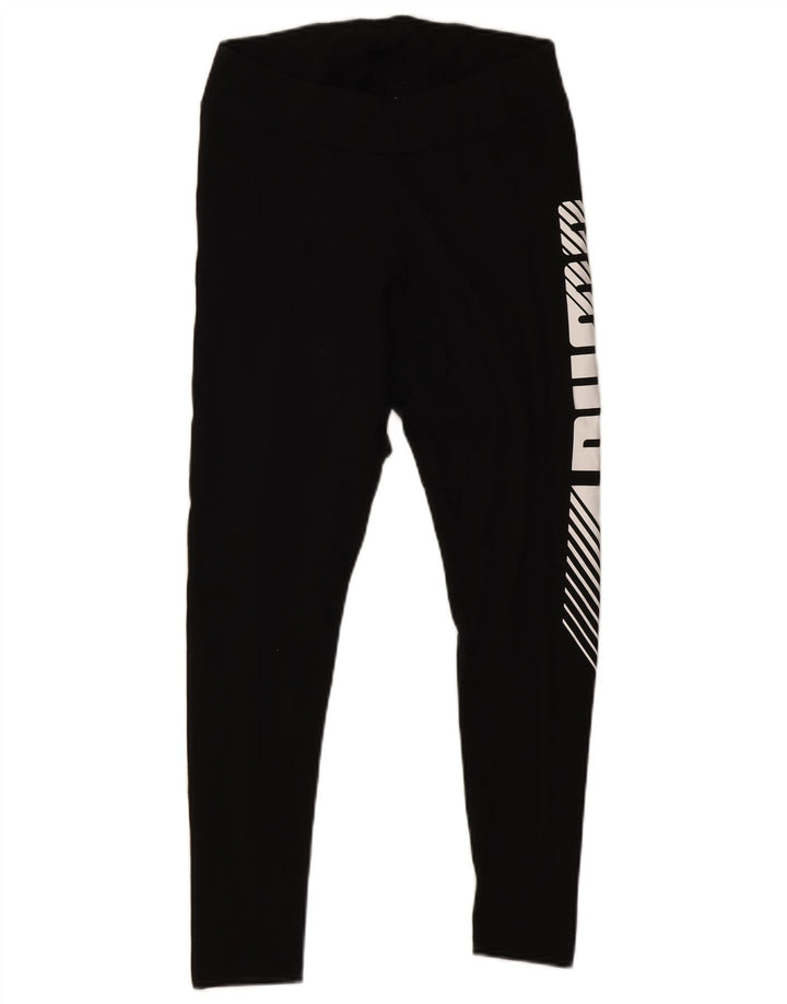 Puma Leggings gráficos para mujer UK 12 Mediano Negro Algodón
