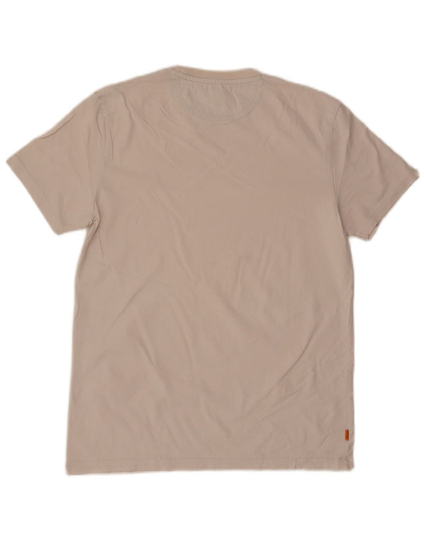 Timberland Hombre Slim Fit Camiseta Top Medium Off White