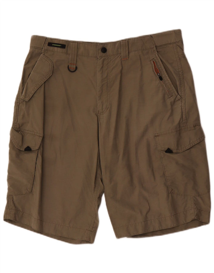 Marks & Spencer Pantalones cortos tipo cargo para hombre W34 Large Khaki Cotton