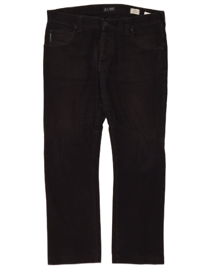 Armani Mens J08 Slim Jeans W36 L30 Algodón Negro