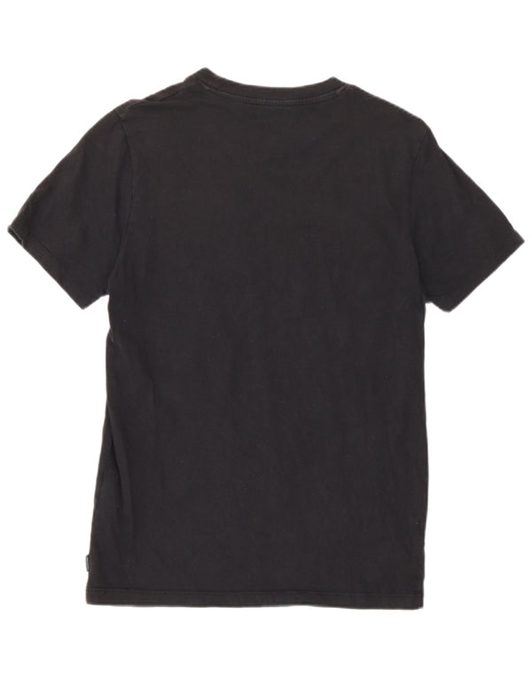 Jack & Jones - Camiseta gráfica para hombre, talla pequeña, algodón negro