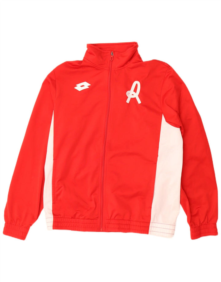 Lotto Hombre Chaqueta De Chándal Con Estampado Gráfico Poliéster Color Block Rojo Medio
