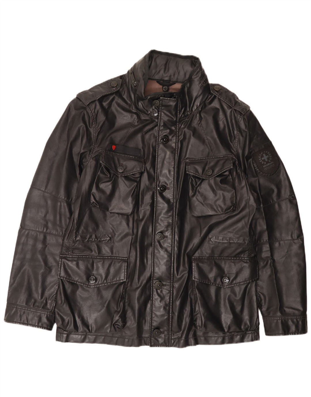 Strellson Chaqueta militar con capucha para hombre UK 42 XL Negro