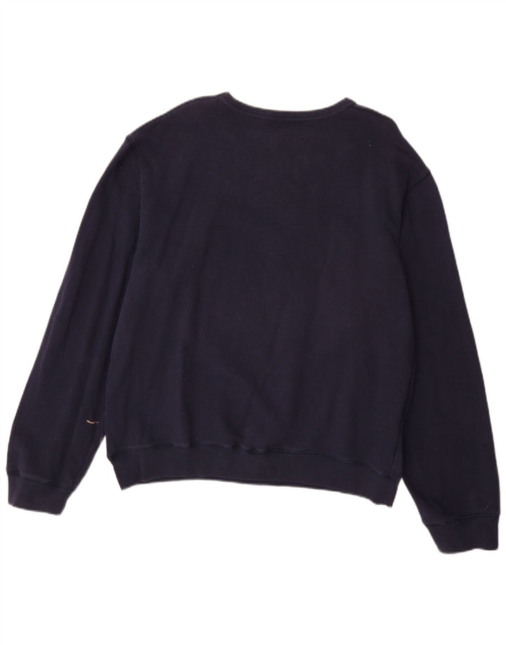 LEVI'S Mens Graphic Sudadera Jumper Grande Azul Marino Algodón