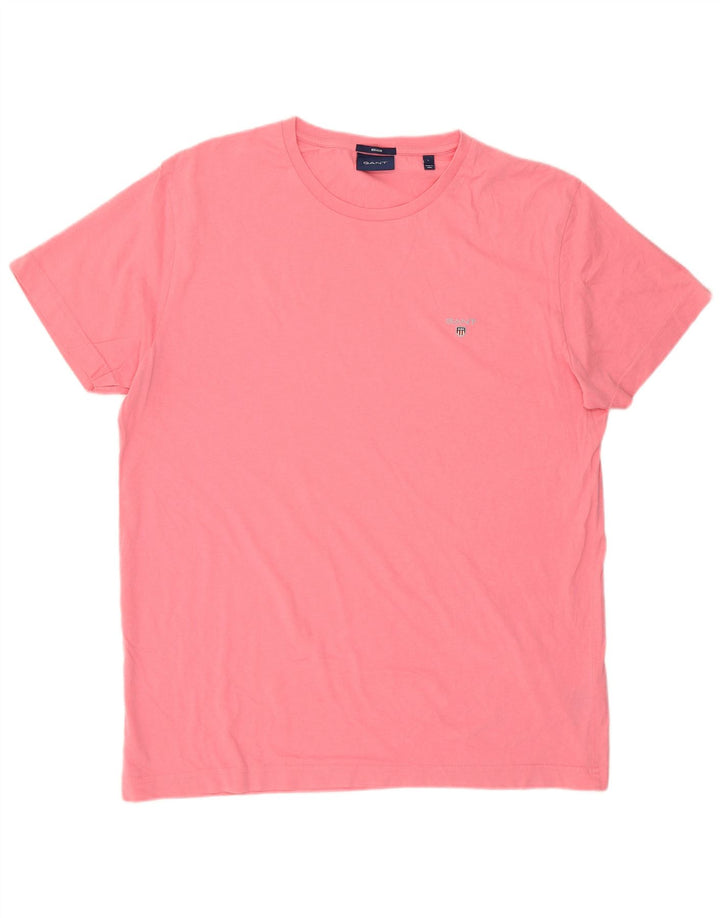 Gant Camiseta Regular para Hombre Top Large Rosa Algodón