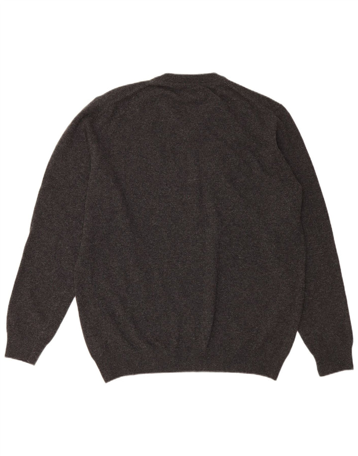 Barbour - Jersey con cuello en V para hombre, talla 2XL, lana gris