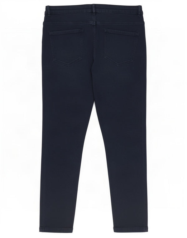 Zara Mujer Crop Slim Jeans EU 46 2XL W36 L25 Azul Marino Algodón