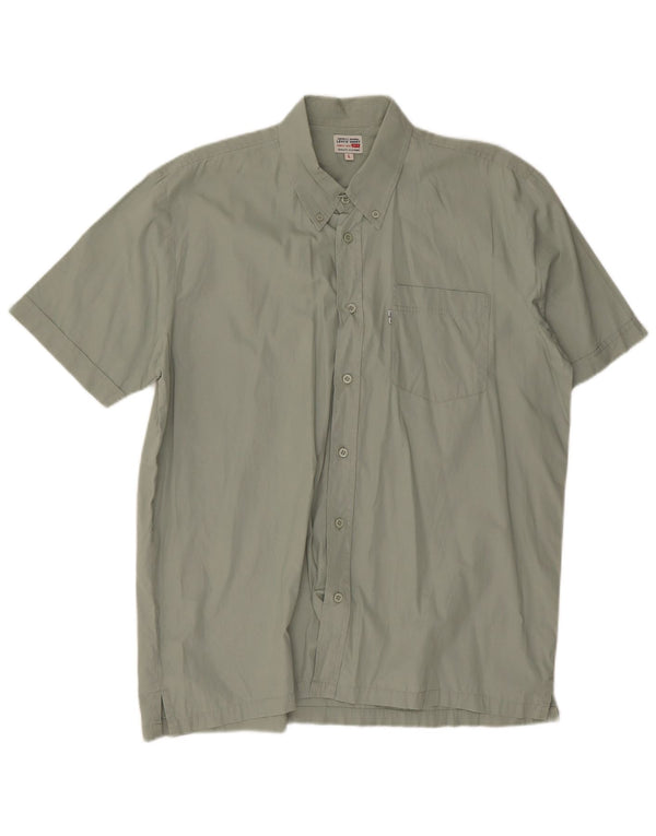 Camisa Levi's Hombre De Manga Corta Grande De Algodón Verde