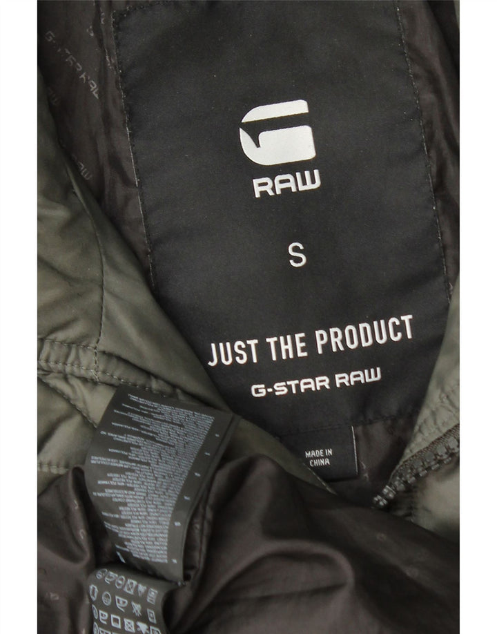 G-Star Chaqueta acolchada con capucha para hombre UK 36 Small Caqui Poliamida