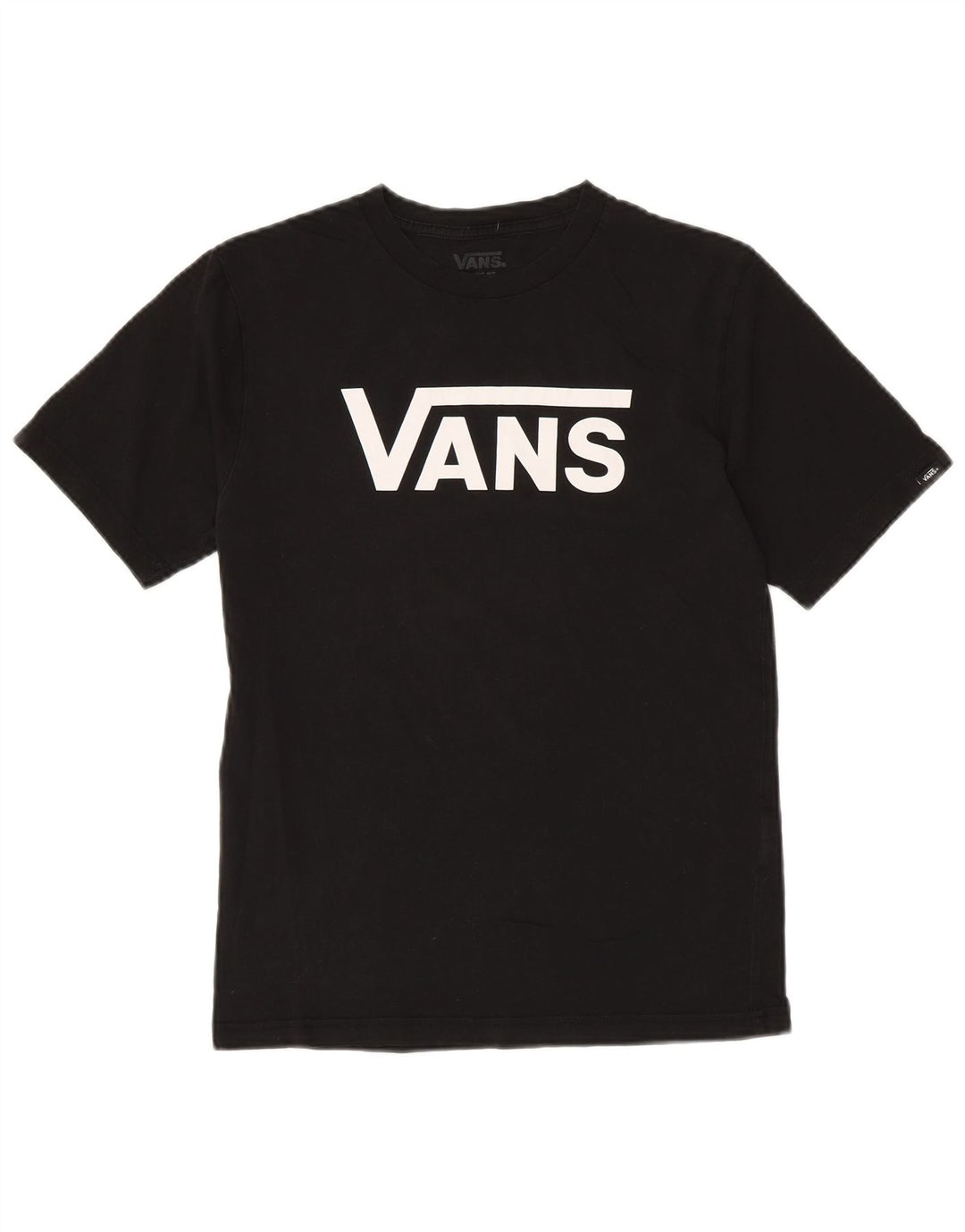 VANS Camiseta gráfica de corte clásico para mujer, talla 40, talla grande, algodón negro