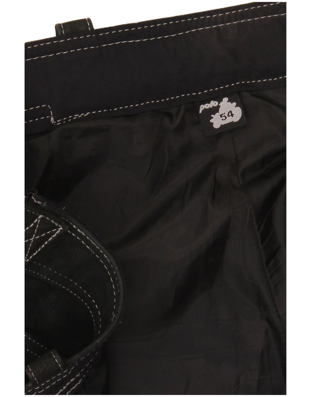 POLO Pantalones Moto Racer de Cuero para Hombre IT 54 XL W38 L33 Negro