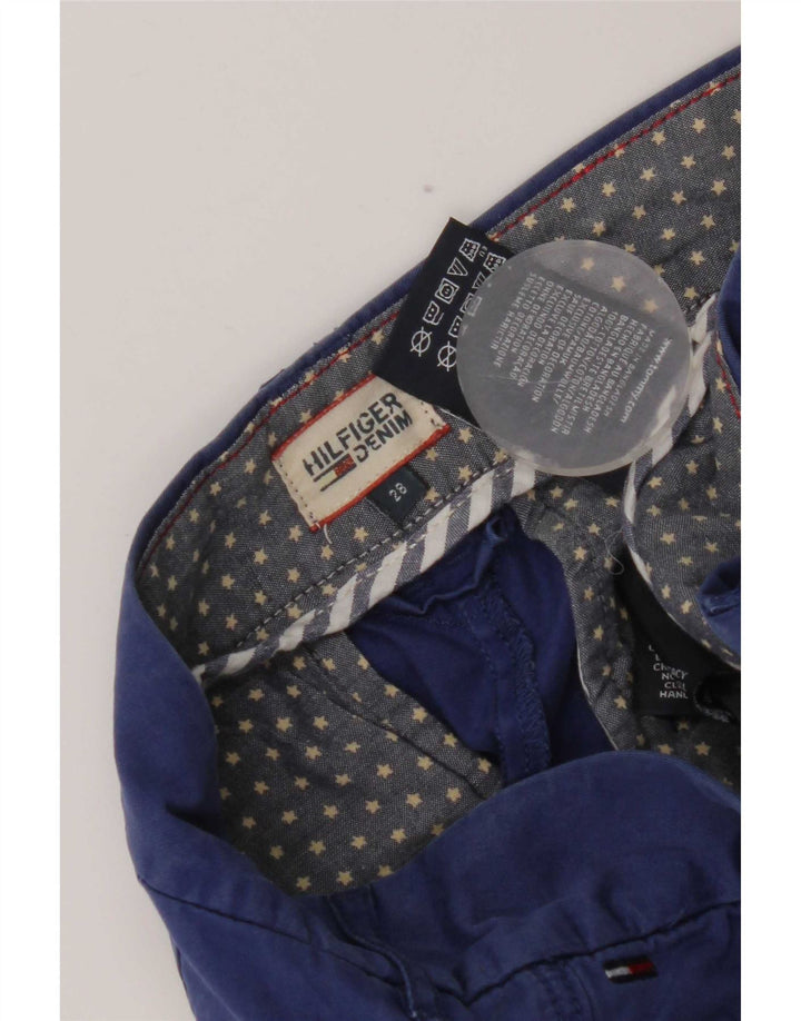 Pantalones Cortos Chinos Tommy Hilfiger Mujer W28 Algodón Azul Medio