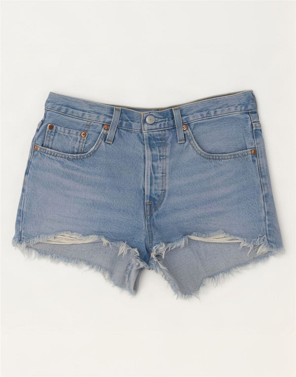 Levi's Mujer 501 Shorts De Mezclilla W27 Small Azul Algodón