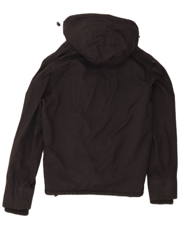 Superdry Chaqueta cortavientos con capucha Windcheater para hombre UK 40 Large Nylon negro