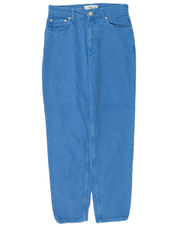 MNG Vaqueros Mom Tapered para Mujer EU 36 XS W26 L26 Algodón Azul