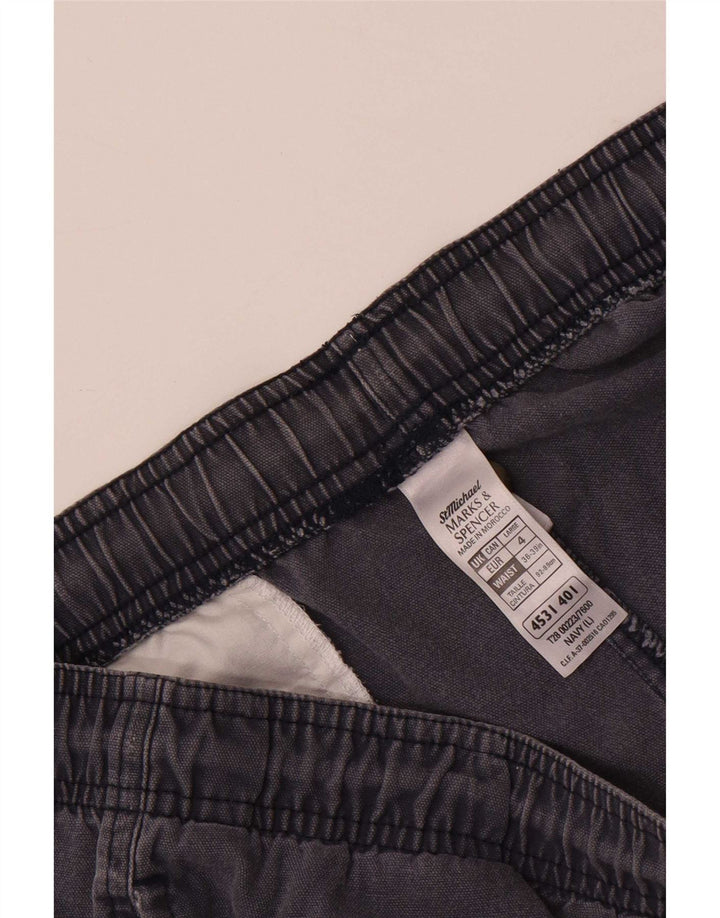 Marks & Spencer - Pantalones cortos deportivos para hombre, talla grande, algodón azul marino