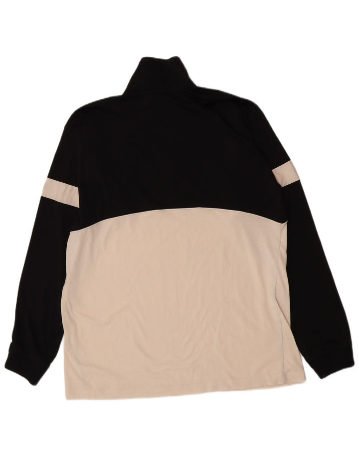 Champion Top de chándal con gráfico y cuello con cremallera para hombre XL Bloque de color negro