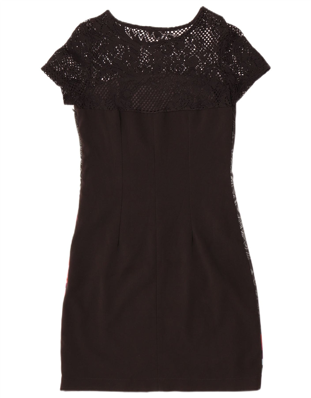 Desigual Vestido tubo gráfico para mujer EU 38 Mediano Negro Floral