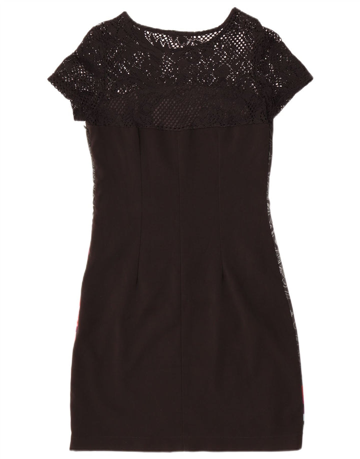 Desigual Vestido tubo gráfico para mujer EU 38 Mediano Negro Floral