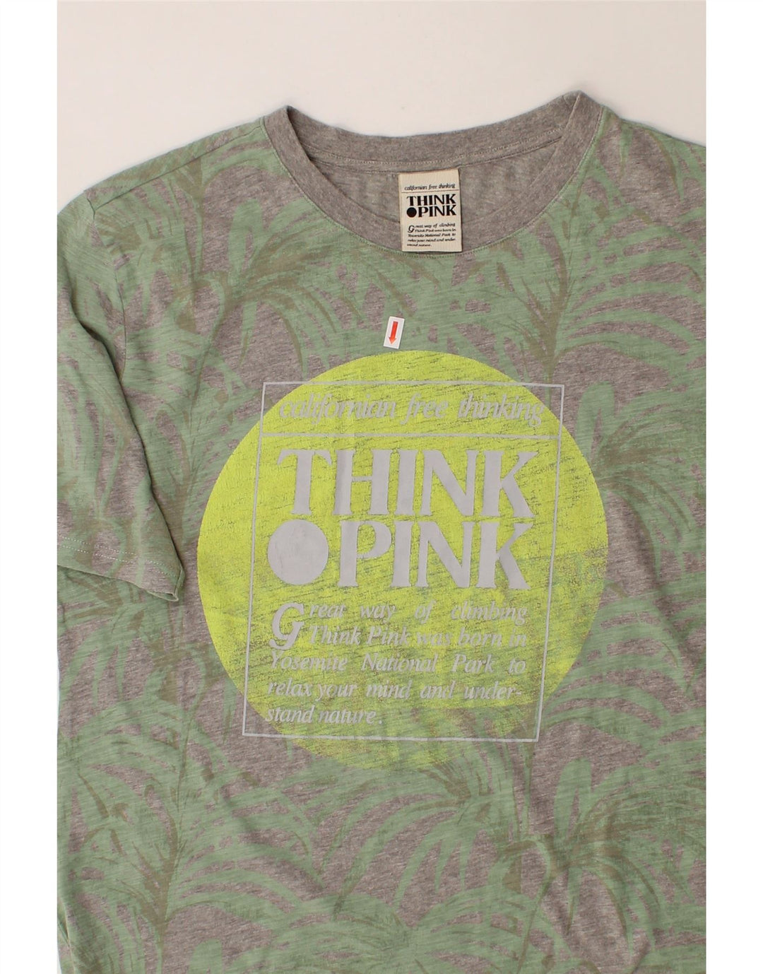 THINK PINK Mens Graphic T-Shirt Top Medium Grey Cotton Vintage Think Pink and Second-Hand Think Pink from Messina Hembry 