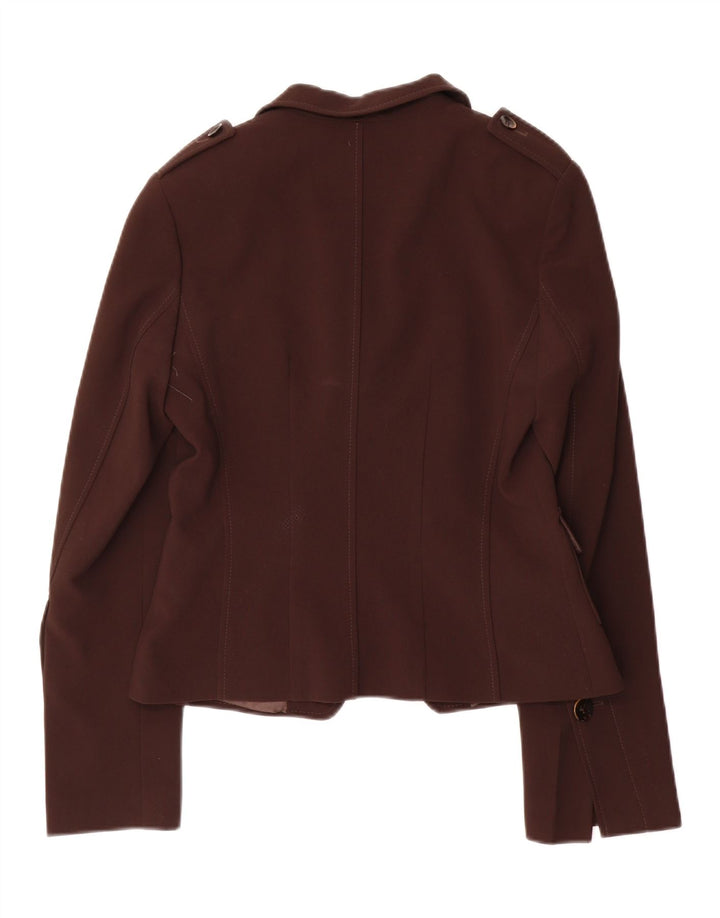 Rosner Chaqueta militar de 2 botones para hombre EU 36 Small Marrón Poliéster
