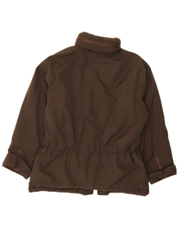 Alberto Aspesi Chaqueta utilitaria para mujer UK 36 Small Marrón Poliéster