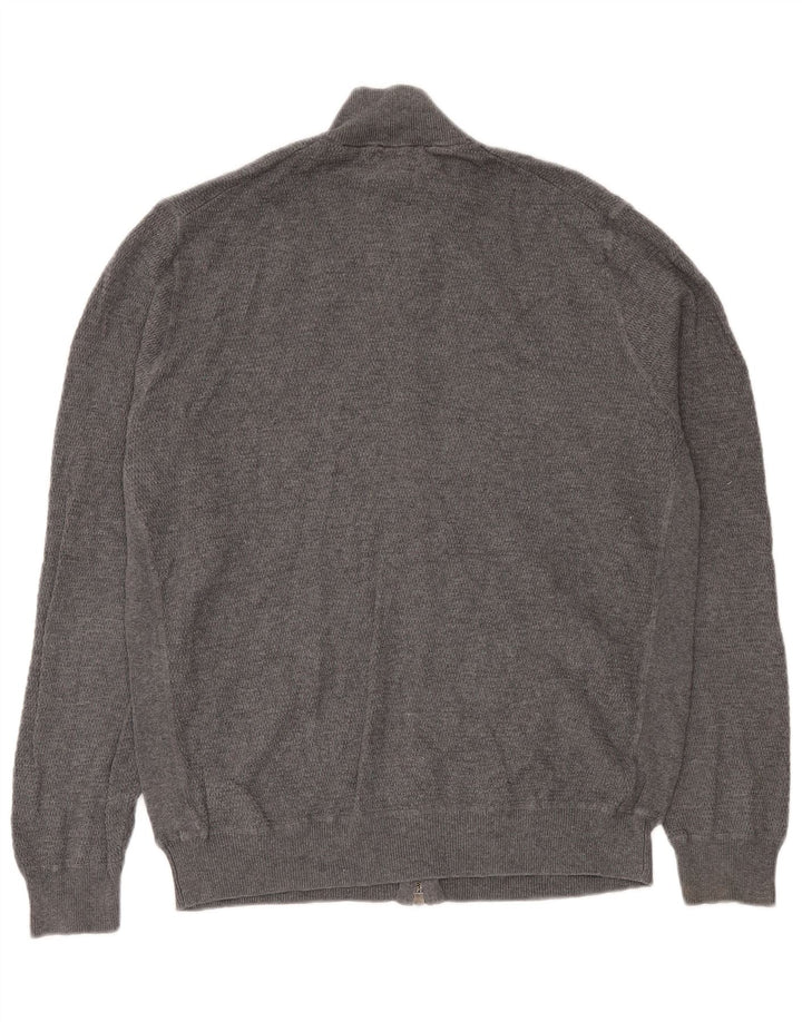 Massimo Dutti Jersey Cárdigan Cremallera Completa Hombre XL Gris