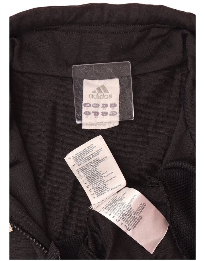 ADIDAS Chaqueta de chándal para mujer UK 12 Mediana Negro Poliéster